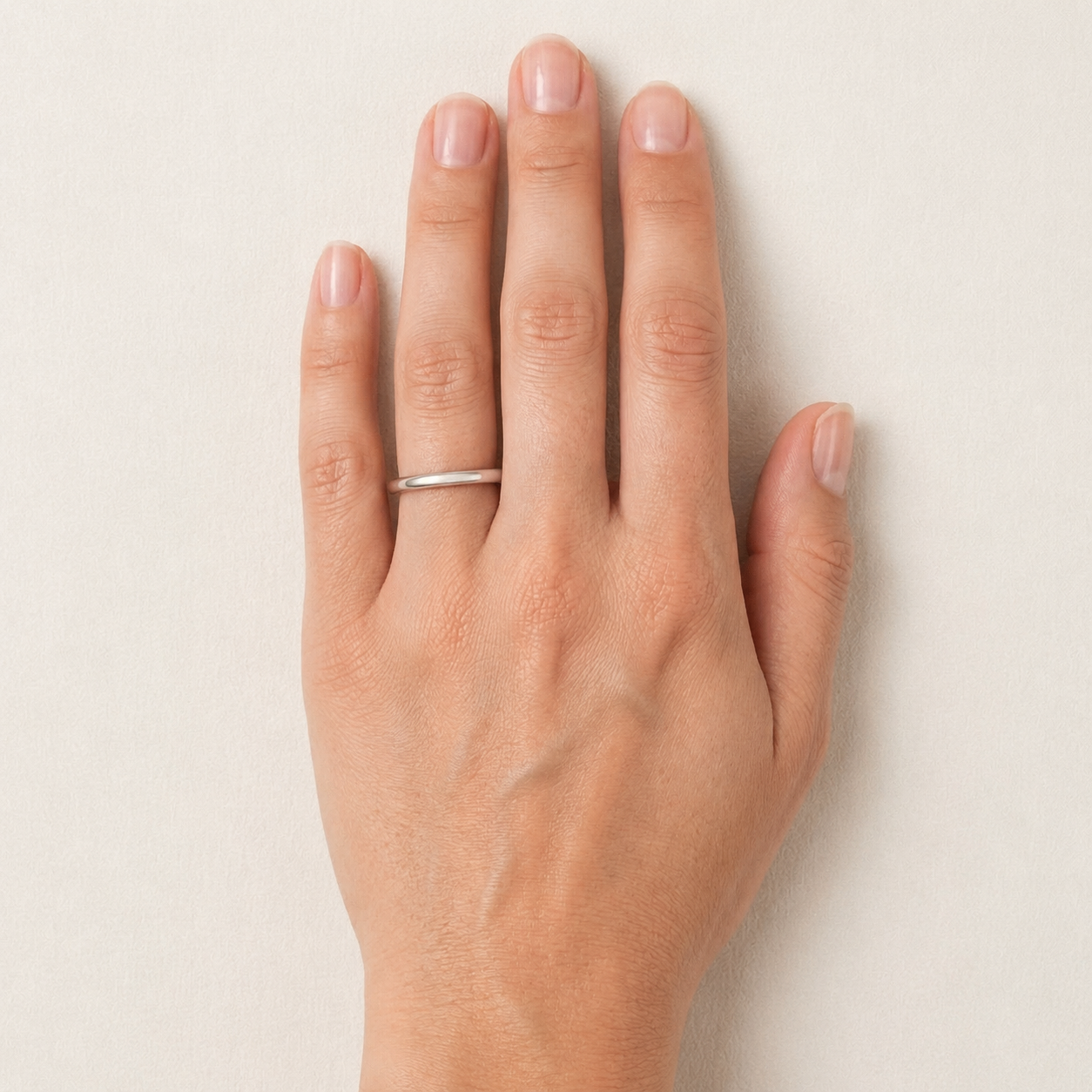 Solitaire Ring on Hand